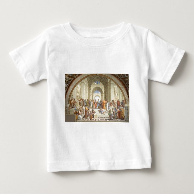 T-shirt Pour Bébé Raphael - École d'Athènes (Devant)