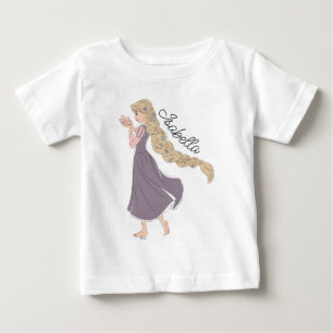 T-shirt Pour Bébé Rapunzel rêveuse en fleurs