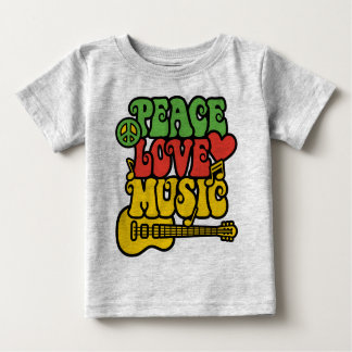 T-shirt Pour Bébé Rasta Peace-Love-Music