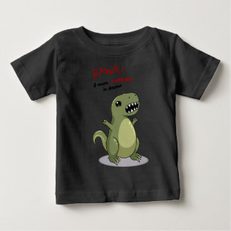 T-shirt Pour Bébé Rawr veut dire que je t'aime à Dinosaur