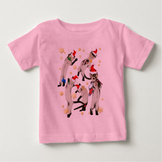 T-shirt Pour Bébé Rebondissement du groupe de chemise de minous de