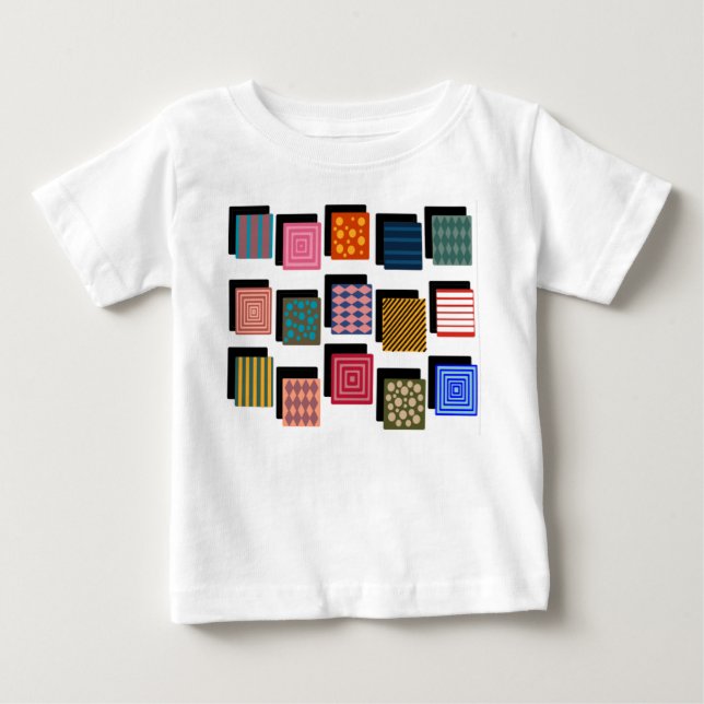 T-shirt Pour Bébé Rectangles et ombres (Devant)
