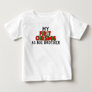 T-shirt Pour Bébé Red & Green Premier Noël pour Big Brother