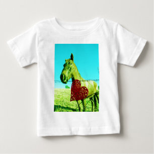 T-shirt Pour Bébé Red Heart and Horse