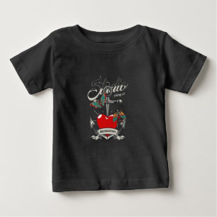 T-shirt Pour Bébé Red Heart & Butterflies Studio Intendance Art