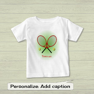 T-shirt Pour Bébé Red tennis as ajouter un nom ou un texte