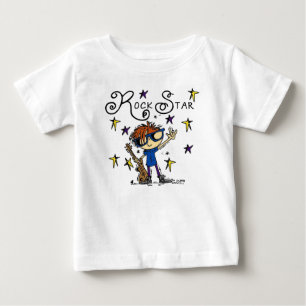 T-shirt Pour Bébé Redhead Boy Rock Star