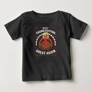 T-shirt Pour Bébé Refaire Thanksgiving Great Again Trump Dinde