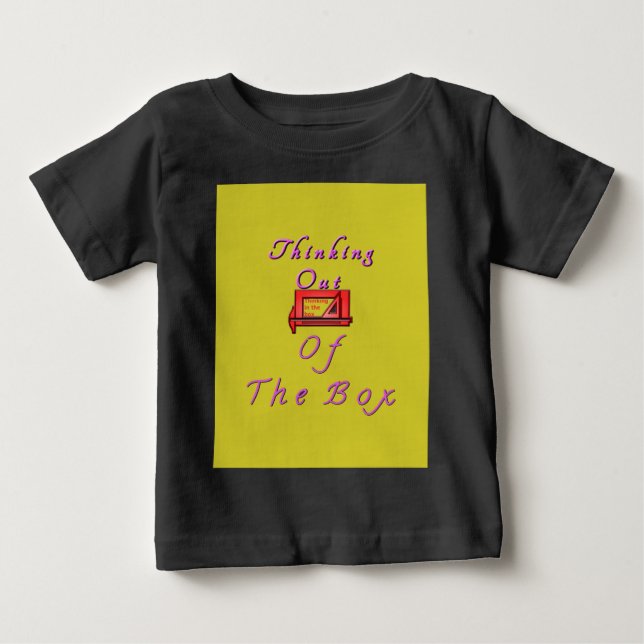 T-shirt Pour Bébé Réflexion à l'extérieur de la conception de boîte (Devant)