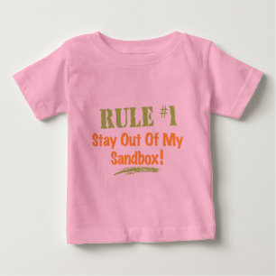 T-shirt Pour Bébé Règle #1 Restez Hors De Mon Bac À Sable !