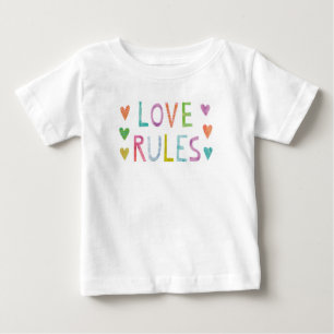 T-shirt Pour Bébé Règles d'amour magique avec les coeurs