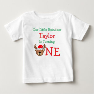 T-shirt Pour Bébé Reindeer 1er anniversaire