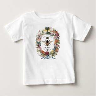 T-SHIRT POUR BÉBÉ REINE BOTANIQUE VINTAGE MODERNE BEE