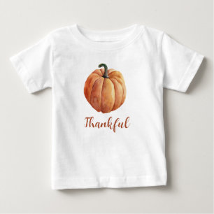 T-shirt Pour Bébé Remerciements Citrouille orange automne automne au