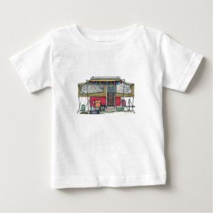 T-shirt Pour Bébé Remorque automatique vintage mignonne de voyage de