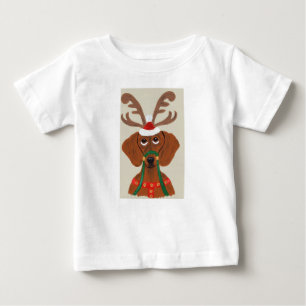 T-shirt Pour Bébé Renne de teckel