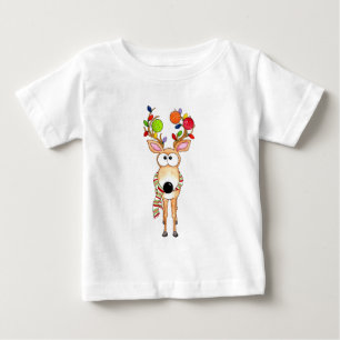 T-shirt Pour Bébé Renneau de Noël de pickleball