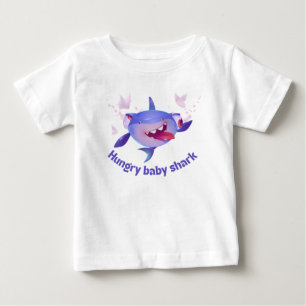 T-shirt Pour Bébé Requin affamé