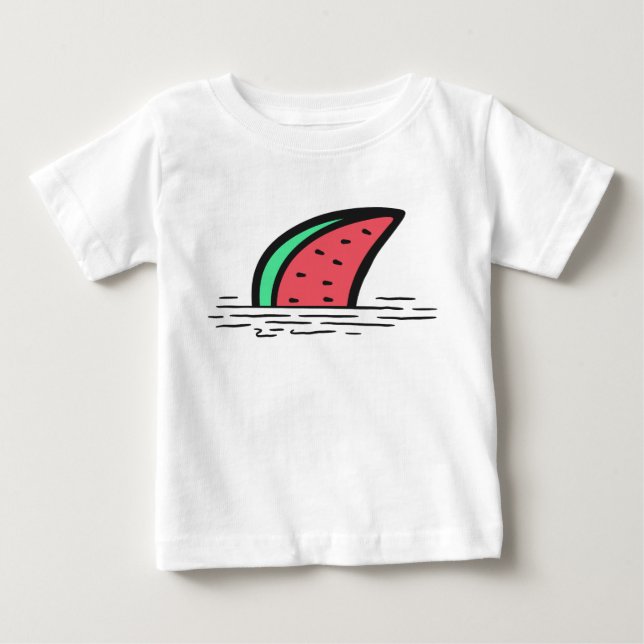 T-shirt Pour Bébé Requin pastèque (Devant)