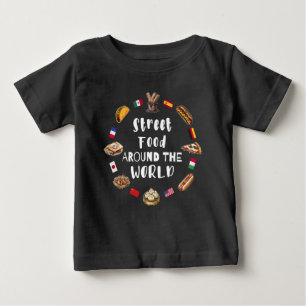 T-shirt Pour Bébé Restauration de rue dans le monde entier