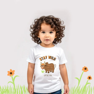 T-shirt Pour Bébé Reste Sauvage Petit Yak