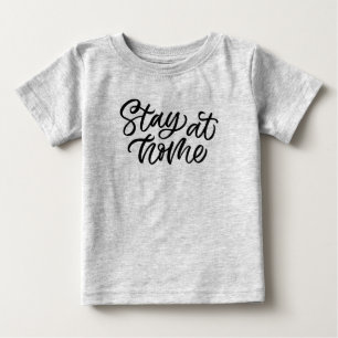 T-shirt Pour Bébé Restez à la maison Police de fantaisie