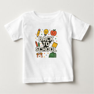 T-shirt Pour Bébé Retour à l'école Cartoon Kids Shirt