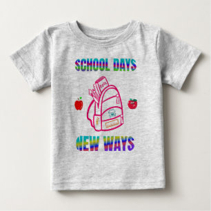T-shirt Pour Bébé Retour à l'école, Journées scolaires Nouvelles faç
