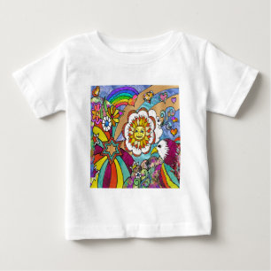 T-shirt Pour Bébé Retro 60s Psychedelic Sunshine Aigle Cadeaux