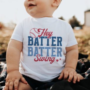 T-shirt Pour Bébé Retro Baseball Hey Batter Batter Swing