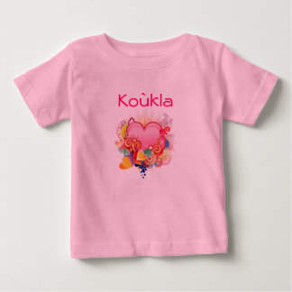 T-shirt Pour Bébé Rétro-Coeur-Conception de Koukla