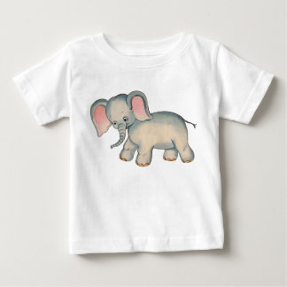 T-shirt Pour Bébé Rétro éléphant mignon