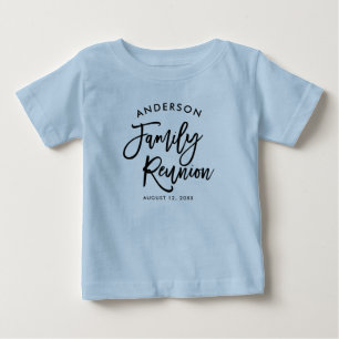 T-shirt Pour Bébé Réunion de famille de texte moderne