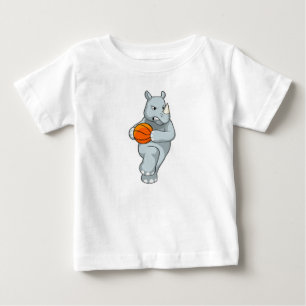 T-shirt Pour Bébé Rhino as Basketball