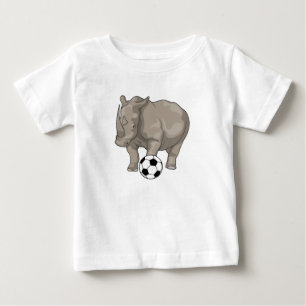 T-shirt Pour Bébé Rhinocéros Soccer
