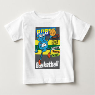 T-shirt Pour Bébé Robot de basket bébé