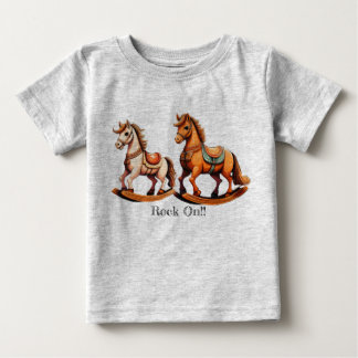 T-shirt Pour Bébé Rock Sur Rocking Horse