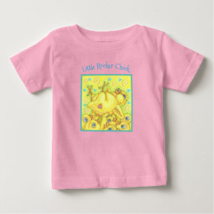 T-SHIRT POUR BÉBÉ ROCKER CHICK MOSH PIT, BÉBÉ POULET JERSEY T-SHIRT