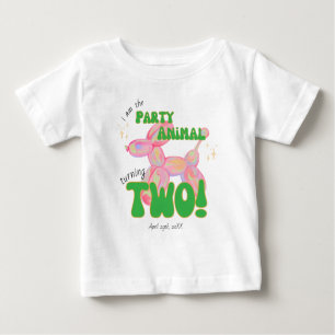 T-shirt Pour Bébé Rose Je suis le ballon en forme d'animal pour la f
