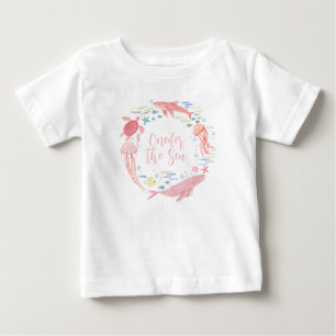T-shirt Pour Bébé Rose Oneder The Sea 1er Anniversaire