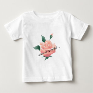 T-shirt Pour Bébé Rose (Pêche) - Belle nature