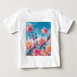 T-shirt Pour Bébé Roses Vibrantes de Rêve