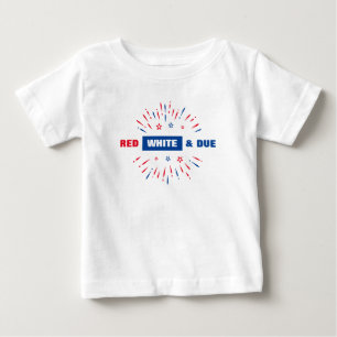 T-shirt Pour Bébé Rouge Blanc Et Baby shower Correspondant Famille