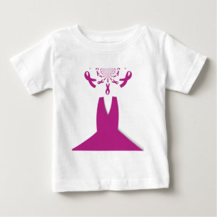 T-shirt Pour Bébé Rubans rose Cancer du sein Sensibilisation Art Imp