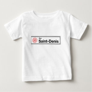 T-shirt Pour Bébé Rue Saint-Denis, plaque de rue de Montréal