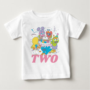 T-shirt Pour Bébé Rue Sésame   2e anniversaire du bébé