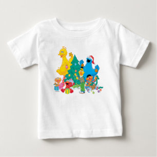 T-shirt Pour Bébé Rue Sésame Amis de Noël