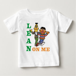 T-shirt Pour Bébé Rue Sésame Bert & Ernie Lean sur moi