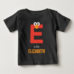 T-shirt Pour Bébé Rue Sésame   E est pour Elmo