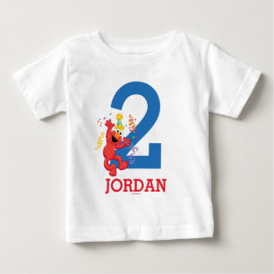 T-shirt Pour Bébé Rue Sésame   Elmo - Arc-en-ciel 2e anniversaire